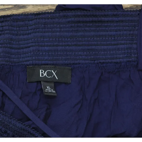 BCX Juniors Off-the-Shoulder Romper 64021720299 Navy Blue XL - Image 4