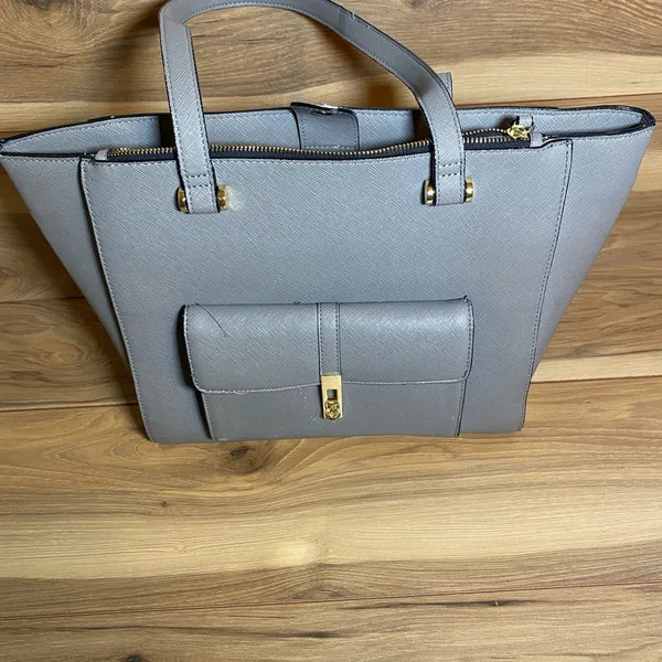 Kate Landry Lite Green (almost Gray)Faux Leather - Image 2