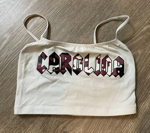 Carolina Gamecocks Cropped Tank White Size XS - Image 2