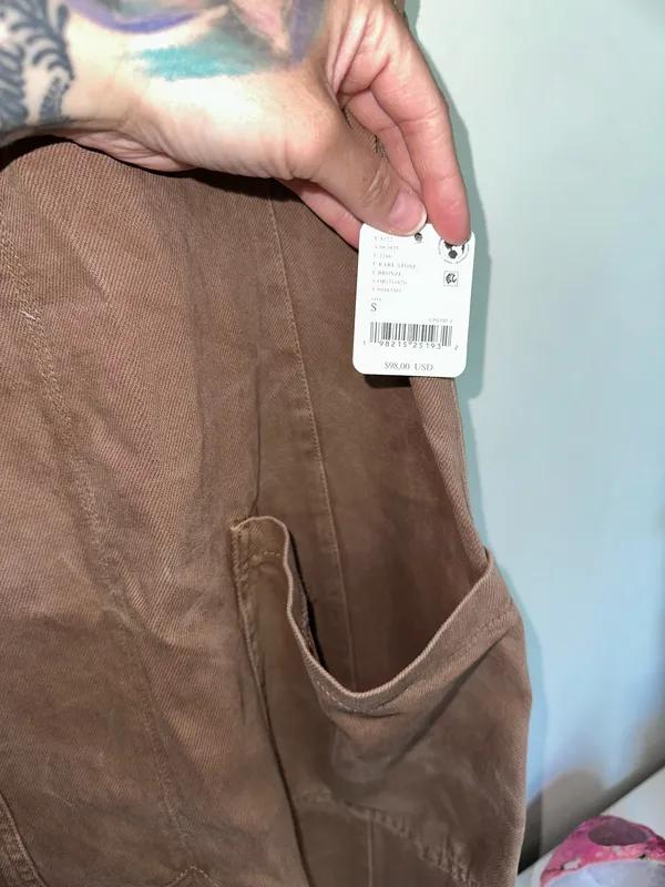 NWT Free People We The Free High Roller Jumpsuit In Rare Stone - Image 8