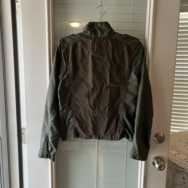Lucky Brand Women’s Military Jacket Medium Nylon Cotton‎ Mixed Media - Image 2