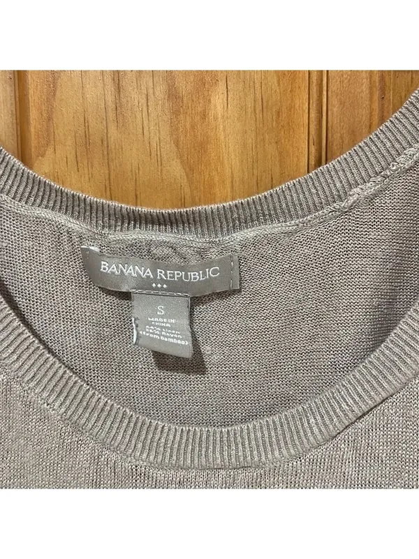 Banana Republic Tan Sleeveless Knit Tank Top Small - Image 2