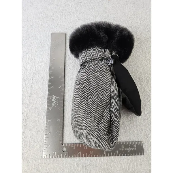 Ozark Trail Ski Mittens Faux Fur Glove Women's L/XL Grippy Thinsulate Insulation - Image 2
