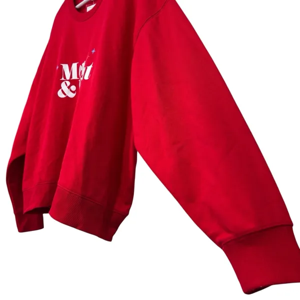 Merry & Bright Graphic Christmas Holiday Red Sweatshirt size 2X NWT Womens - Image 4