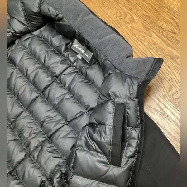 Eddie Bauer Extreme Temp Down filled long stadium coat Black Size Small - Image 9