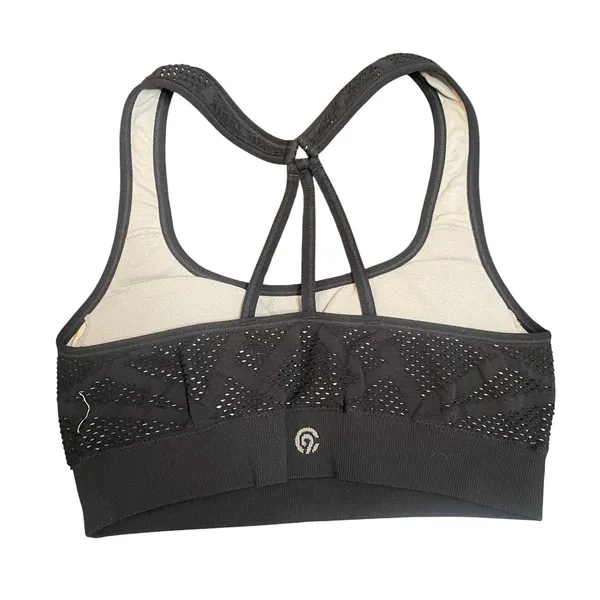 Champion C9 Womens Black Seamless Strappy Racerback Sports Bra Small N9813 - Image 2