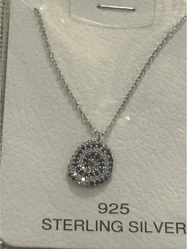 Lot a730 925 Sterling silver necklace and pendant - Image 3