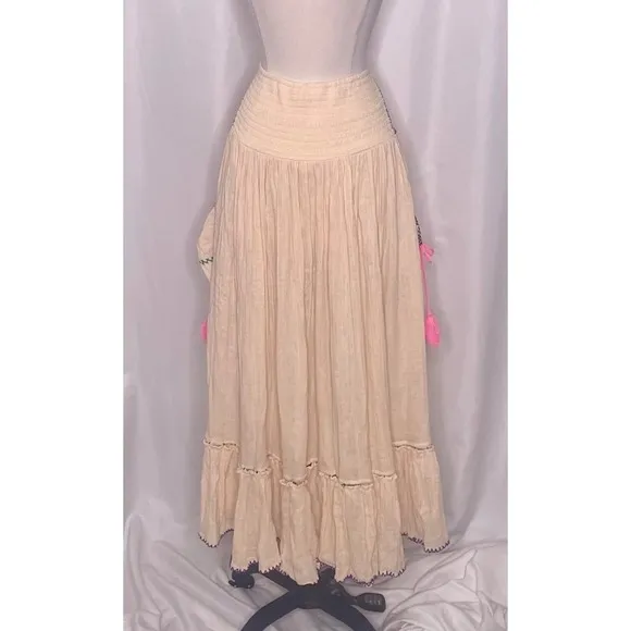 NWT!! FREE‎ PEOPLE Island Time Embroidered Set Skirt Halter Top Gauzy Small - Image 11
