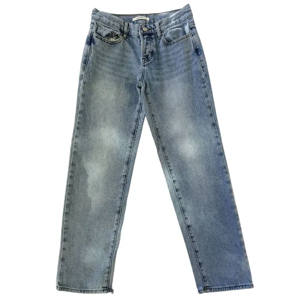 PacSun Womens Light Wash Low-Rise Straight Jeans With Button Fly Size 23 - Image 2