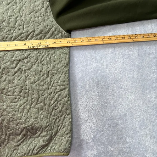 Kari Traa Quilted‎ Hooded Jacket Women's XL Green Full Zip Contrast Sleeves - Image 8