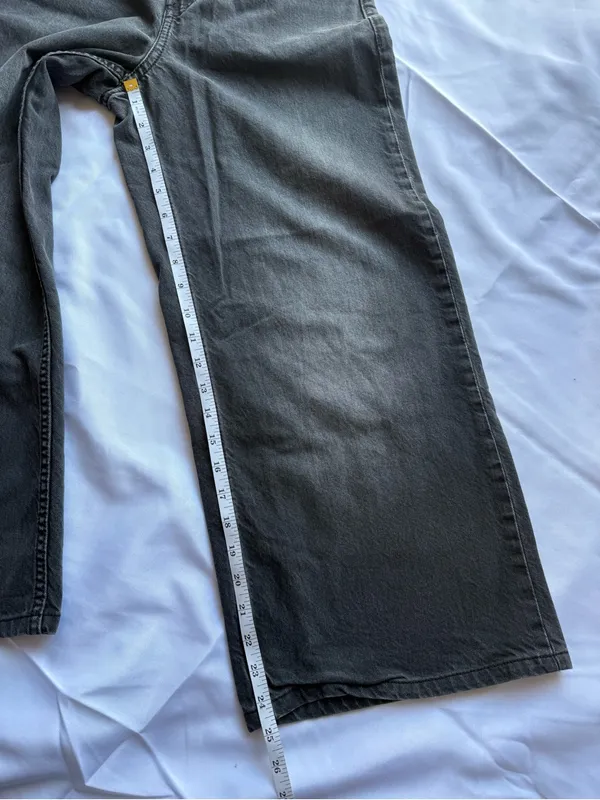 Divided by H&M Wide Leg Black Denim Jeans Size 0 - Image 9