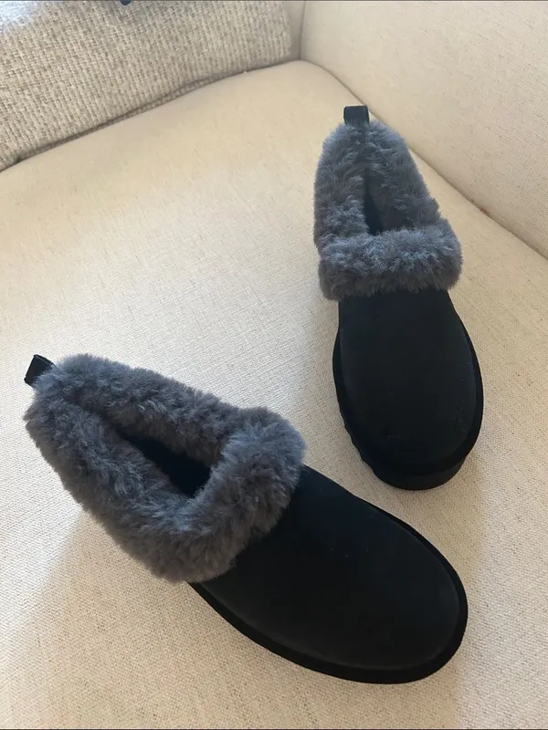 UGG® Nita Genuine Shearling Slipper (Women), Black, Size 10, NWT - Image 3