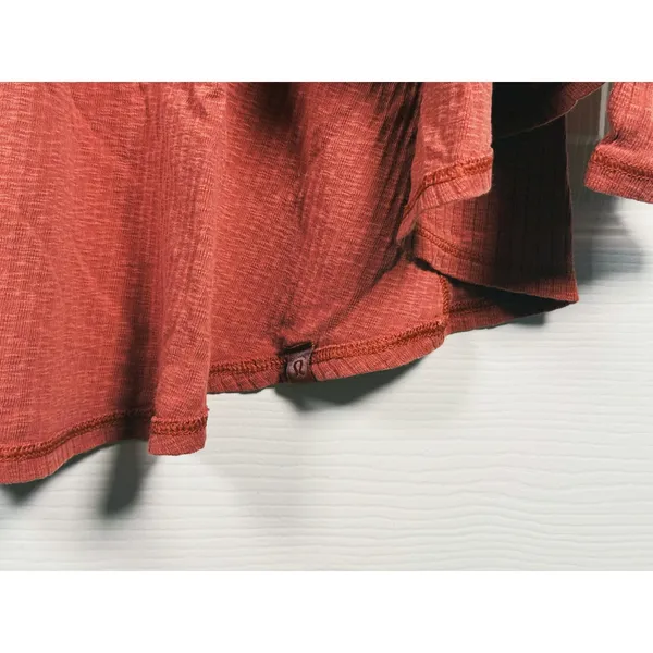 Lululemon Dare to Drape Oversized Long Sleeve Top Size S Rust Orange Casual Fall - Image 7