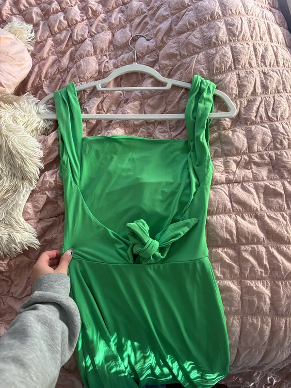 Tiger Mist Green  Mini Dress - Image 3