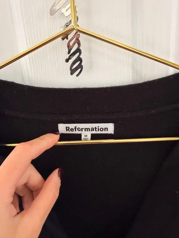 black cropped/ hip length reformation sweater  - Image 2