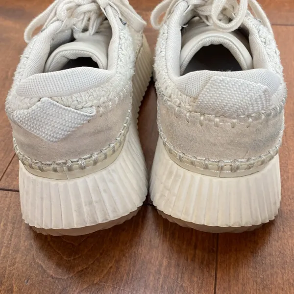 Dolce Vita Cream Woven Platform Sneakers - Image 4