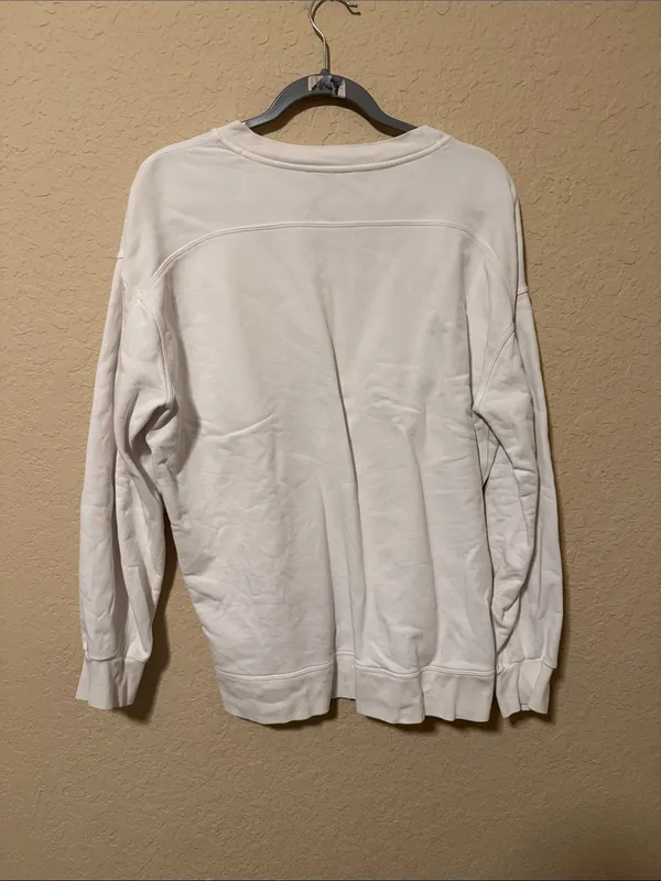 lululemon athletica White Crewneck Sweatshirt 25" p2p 29" long - Image 2