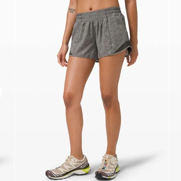 Lululemon Hotty Hot Short II *Long 4" Heather Lux Multi Black - Image 2