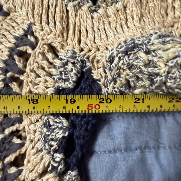 FREE PEOPLE Crochet Knit Moto Sweater Jacket; retails $259; size large - Image 5