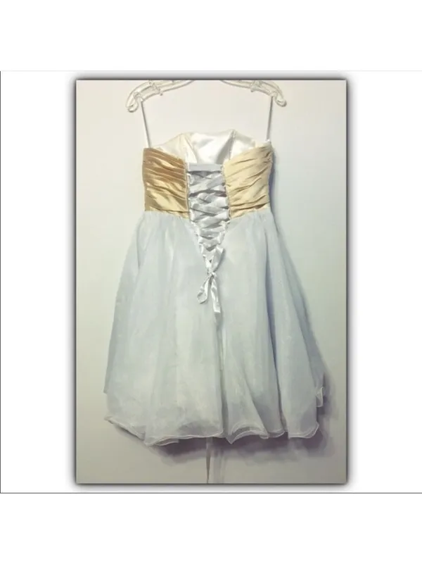 Strapless corset lace-up party prom dress size M/L - Image 2