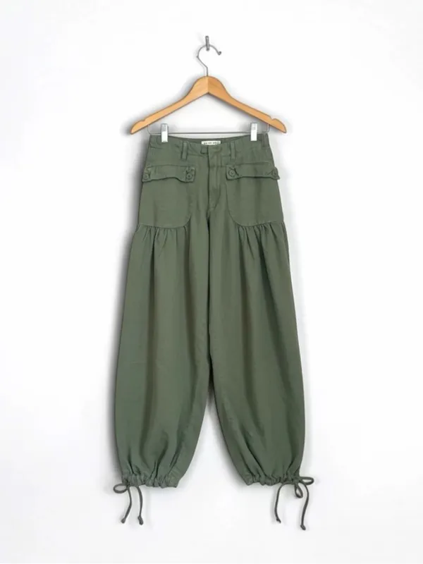 🆕 Free People | We The Free | Lotus Balloon Jeans | Army | Size: 24 - Image 5