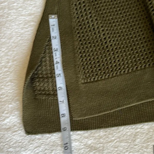 Anthropologie Olive Mesh Knit Top Size Small - Image 11
