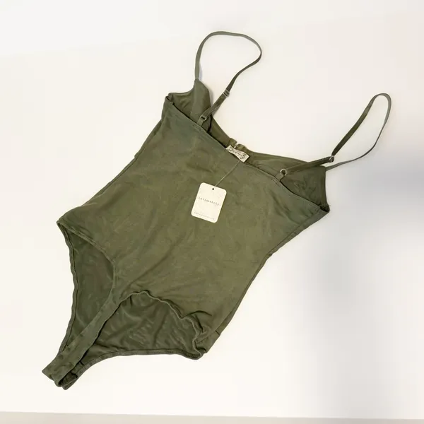 Free People | Corset Bodysuit in Olive Green Small - Image 5