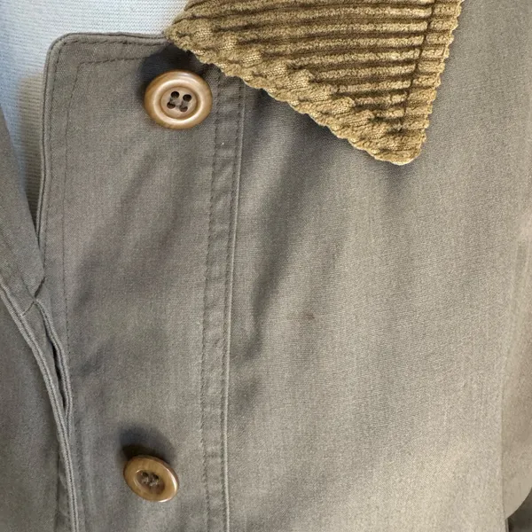 Vintage Barn Coat Corduroy‎ Collar Plaid Lining Size 12 - Image 5