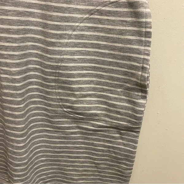 32 Degrees Cool Womens Mini Tank Dress S Small 36” Gray White Stripes NWT New - Image 4
