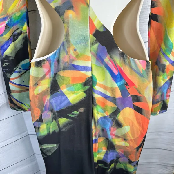 Jovani Womens size 0 Designer Cutout Prom Evening Miami Colorful Maxi Dress Rare - Image 8