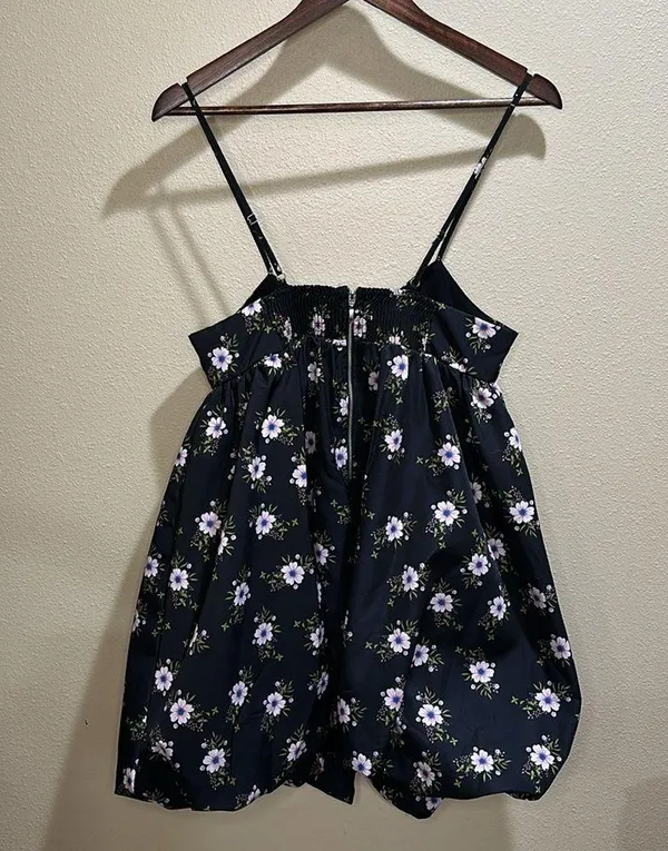 NWT Free People size small in A Bubble Mini Dress in Black - Image 8