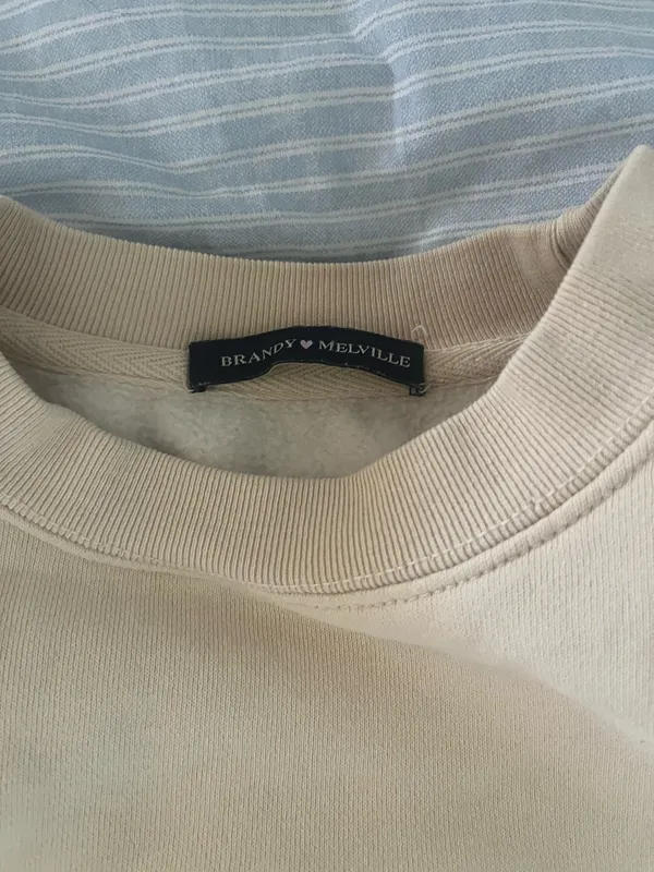 Brandy Melville yellow and blue crewneck - Image 2
