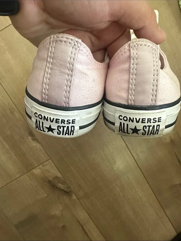 Pink Converse Low Top Unisex Sz 8 - Image 6