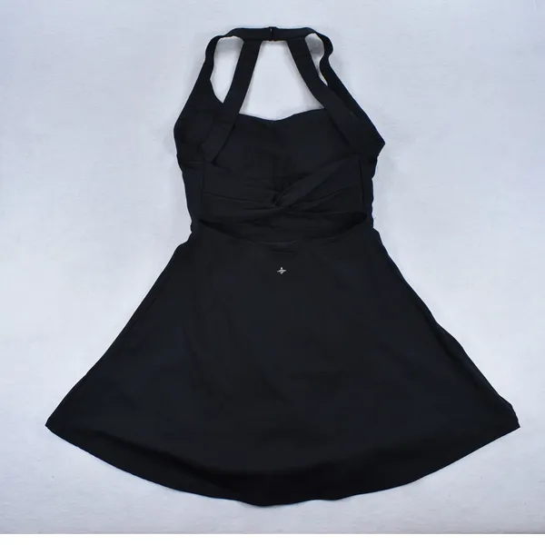 Halara Black Halter Neck Open Back Active Dress Twist Detail Small - Image 6