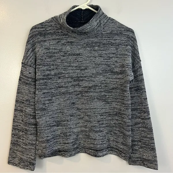 Madewell Knit Blue Cowl Neck Long Sleeve Relaxed Sweater Size Small - Image 2