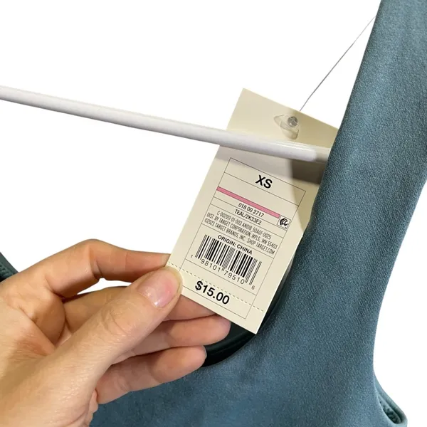 A New Day XS Teal Bodysuit Square‎ Neck Sleeveless Stretchy - Image 3