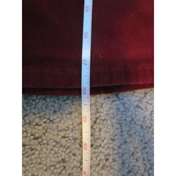 Talbots‎ Heritage Corduroy Pants 12P Red Straight Leg Classic Preppy Holiday - Image 7