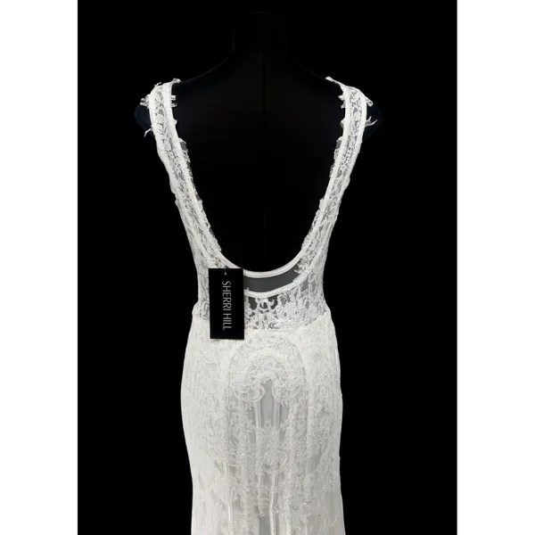 Sherri Hill 50906 White Lace‎ Mermaid Gown Sz 0 NWT $450 - Image 7