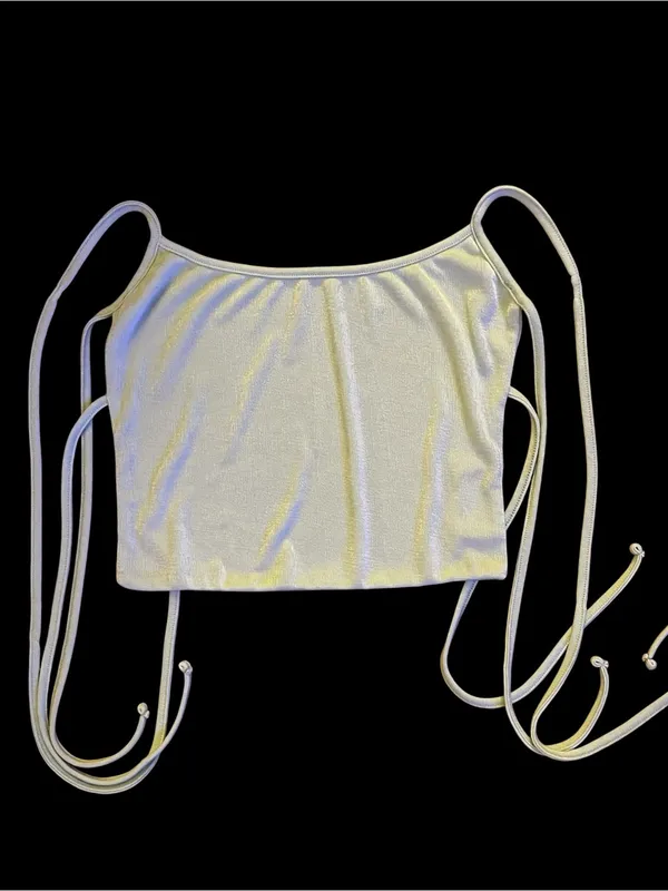 Edikted keke tie back top spaghetti straps green Small Coachella - Image 6