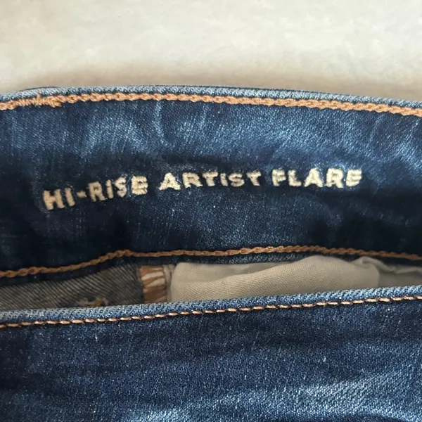 American Eagle Outfitters Dark Blue Flare Jeans - Image 2
