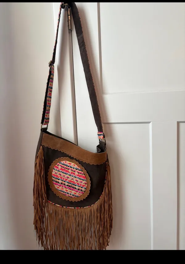Fern Vegan Suede Crossbody Bag - Image 4