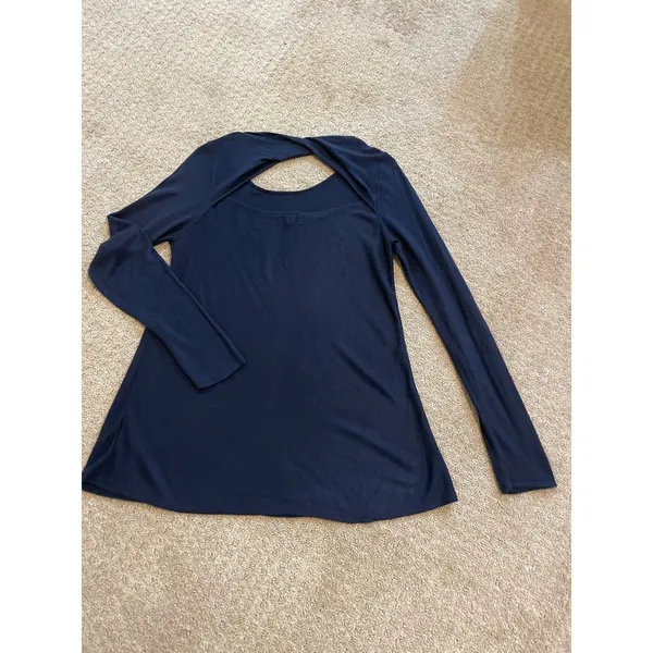 Lilly Pulitzer Navy Blue Open Back Tunic Sweater XL - Image 4