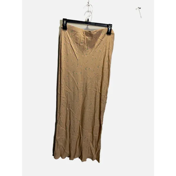 Wild Fable Maxi Skirt Womens XL Tan Pink Floral‎ Bias Cut Cottagecore Boho NWT - Image 3