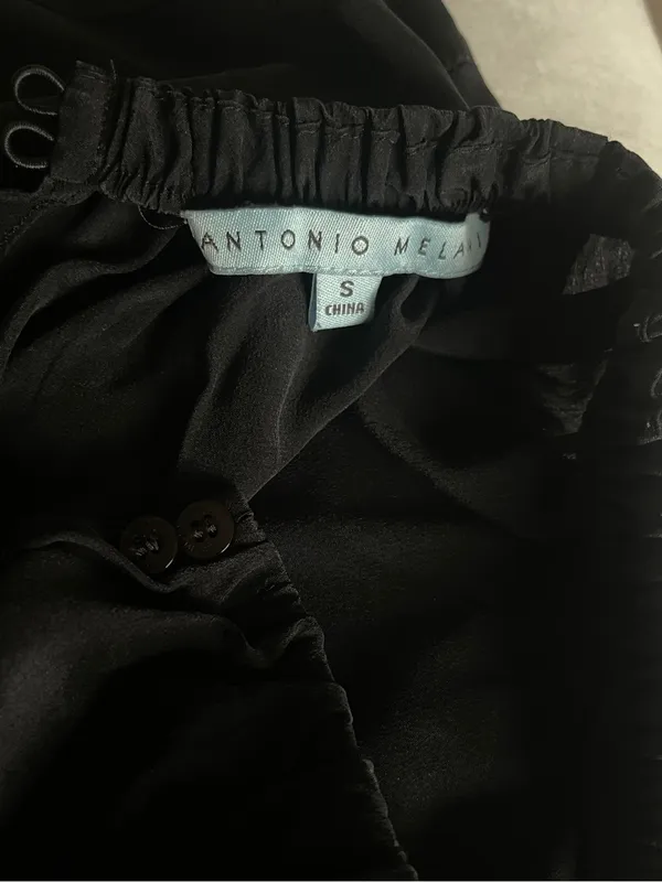 ✨ Antonio Melani 100% Silk Black High Neck Blouse | Size S ✨ - Image 5
