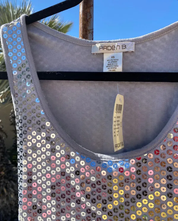 Arden B Sequin Tank Top - Image 2