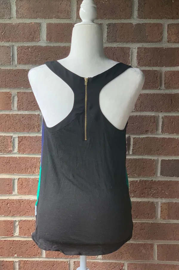 Color Block Zipper Back Tank - Image 2