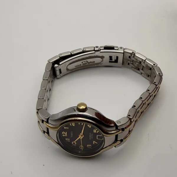 Elegant Timex Women's Two-Tone Indiglo Watch - 24mm Case Working New Battery - Image 4