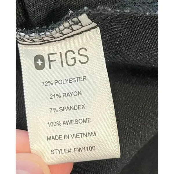Figs Casma Scrub‎ Top Black Size XXL - Image 4