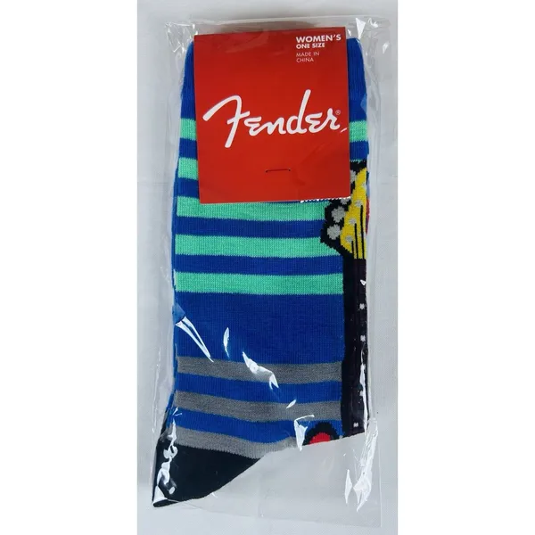Rock Guitar Crew Socks Women's One Size Pink Floyd Fender Iron Maiden Lot/4 New - Image 9