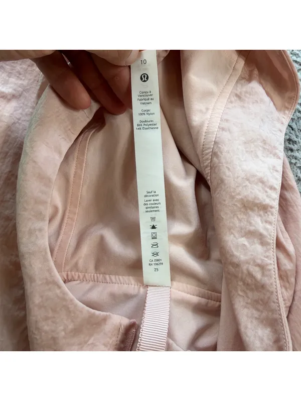 Lululemon Street to Studio Jacket Women’s 10 Dune Blush Pink Hooded Windbreaker - Image 6